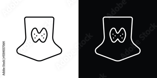 Thyroid icon Logo Template. lianer pictogram set.