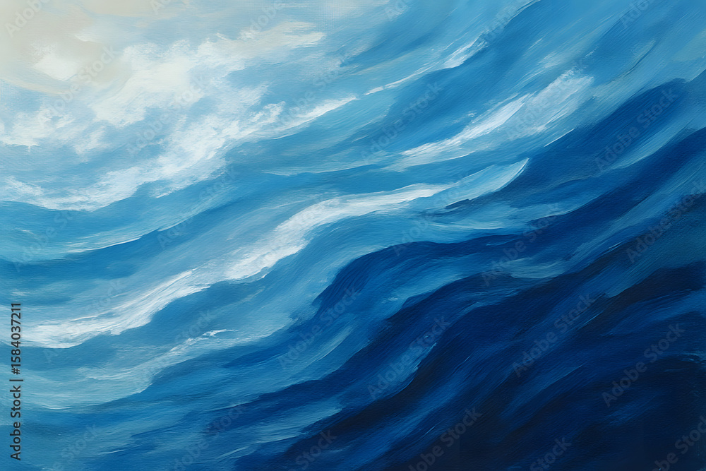 Obraz premium Ocean waves, abstract art