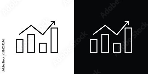 Stagflation icon Logo Template. lianer pictogram set.