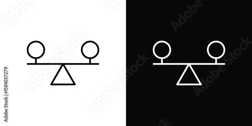 Stability icon Logo Template. lianer pictogram set.