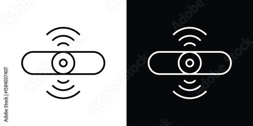 Sensor icon Logo Template. lianer pictogram set.