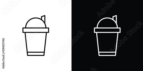Shaker icon Logo Template. lianer pictogram set.