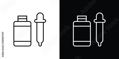 Serum icon Logo Template. lianer pictogram set.
