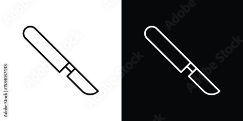 Scalpel icon Logo Template. lianer pictogram set.