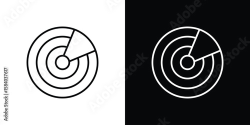 Radar detection icon Logo Template. lianer pictogram set.