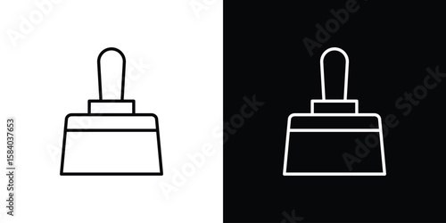 Putty knife icon Logo Template. lianer pictogram set.