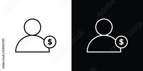 Personal loan icon Logo Template. lianer pictogram set.