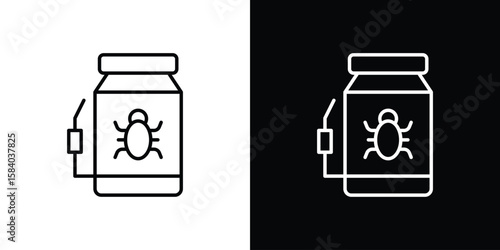 Pesticide icon Logo Template. lianer pictogram set.