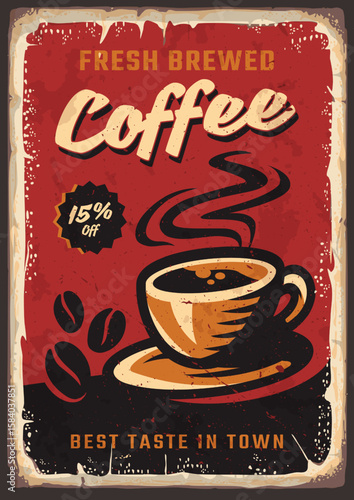 Coffee vintage poster premium design