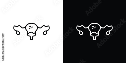 Pelvic inflammatory disease icon Logo Template. lianer pictogram set.