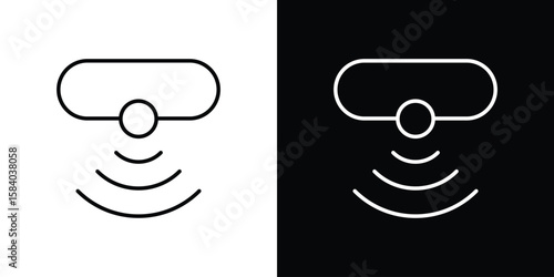 Motion sensor icon Logo Template. lianer pictogram set.