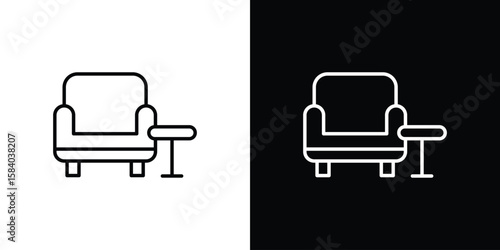 Lounge icon Logo Template. lianer pictogram set.