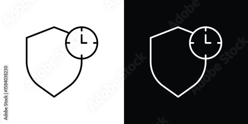 Long term icon Logo Template. lianer pictogram set.