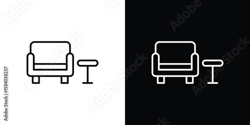 Lounge icon Logo Template. lianer pictogram set.