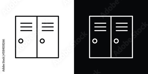 Locker icon Logo Template. lianer pictogram set.