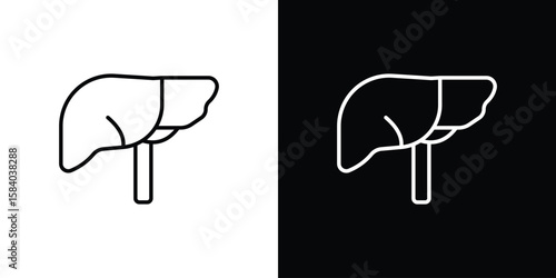 Liver icon Logo Template. lianer pictogram set.