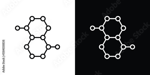 Graphene icon Logo Template. lianer pictogram set.