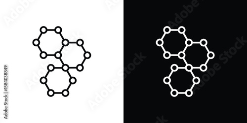 Graphene icon Logo Template. lianer pictogram set.