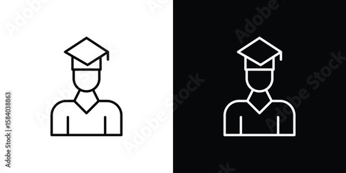 Graduated icon Logo Template. lianer pictogram set.