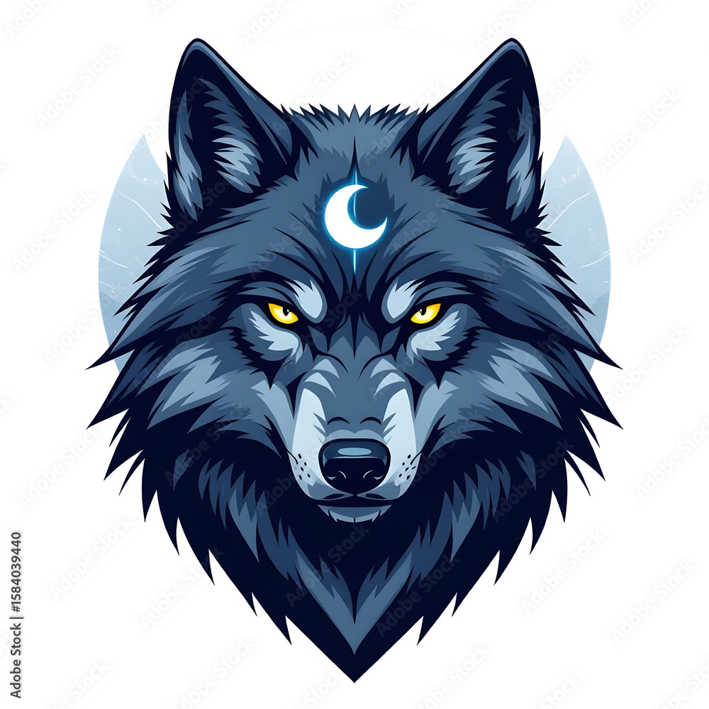 Fototapeta wolf head vector