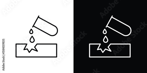 Corrosive substance icon Logo Template. lianer pictogram set.