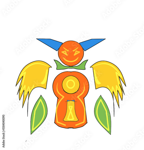 vector illustration of a cartoon bird
