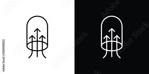 Air suction icon Logo Template. lianer pictogram set.