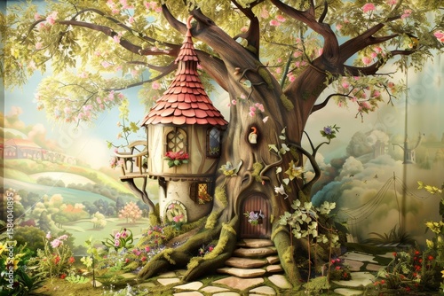 Fairy Treehouse in Magical Forest