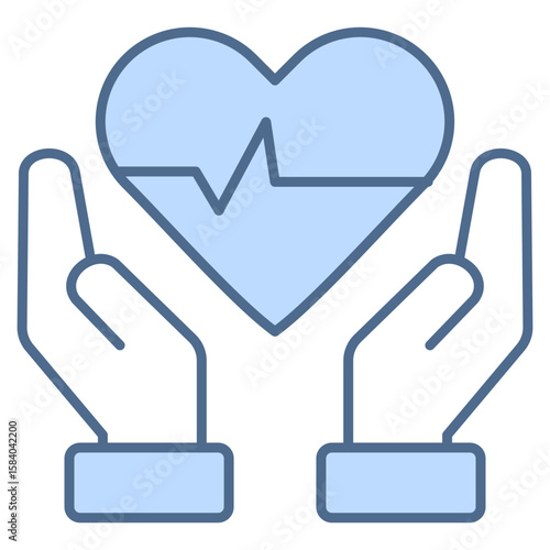 Wellness Blue Icon Element For Design