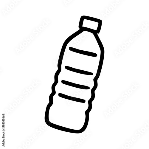 ペットボトル　線画　手書き