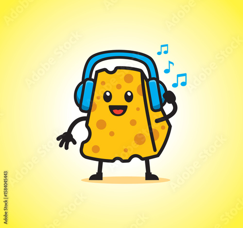cheese mascot character vector design