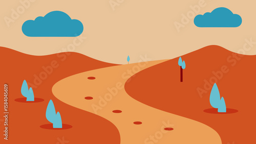 Desert Wash Showing Signs of a Recent Brief Flash Flood