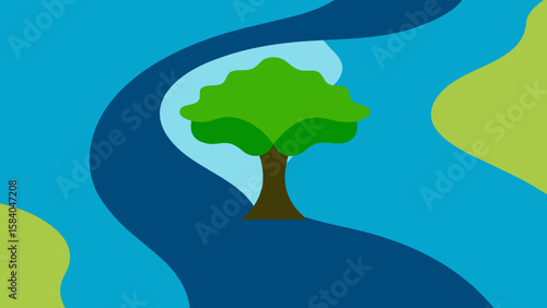 River Delta Seen from Above a Tree Like Pattern Beauty