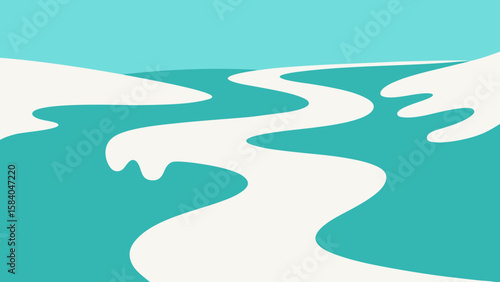 River That Flows with Strange Milky White Color Beauty