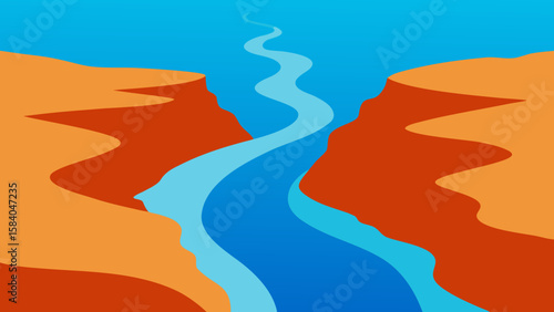 River That Carved a Deep Winding Gooseneck Bend Nature