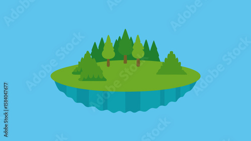 Explore a Small Densely Vegetated Island in the Middle of a Lake