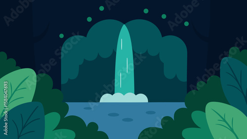 Find a Small Secluded Waterfall Hidden in a Dense Thicket