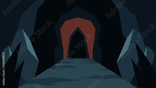 The Deep Dark And Mysterious Entrance To A Large And Unexplored Cave System