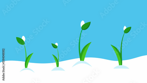Witness the First Green Shoots of Spring Pushing Through the Snow