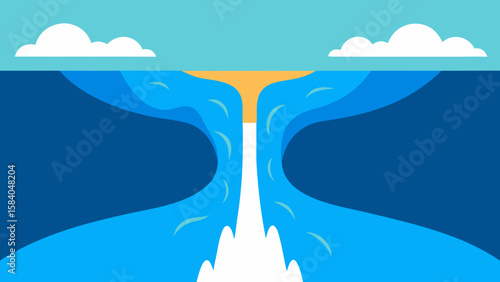 Witness the Mouth of a Massive River Pouring into the Ocean
