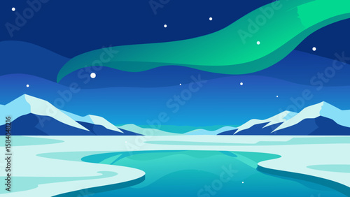 Witness the Northern Lights Dancing Over a Frozen Snow Covered Landscape