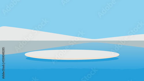 Witness the Still Reflective Surface of a Flooded Salt Flat Landscape