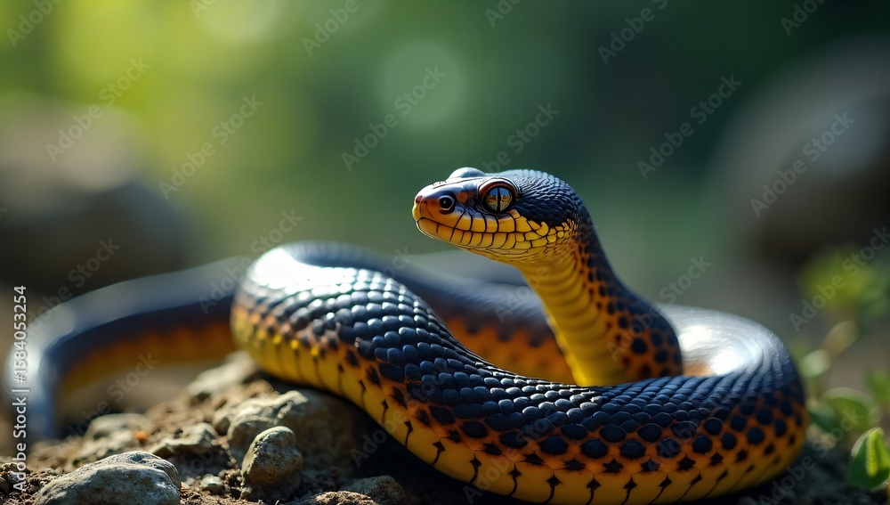 Fototapeta premium snake in the sun