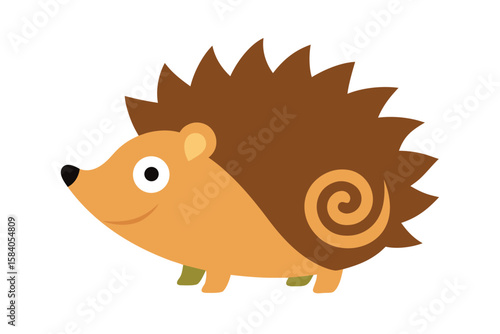 Cartoon Hedge Trimmed In Spiral Shapes