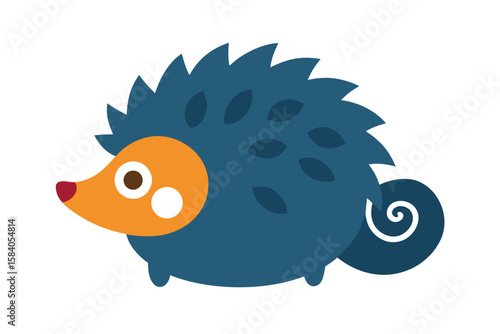 Cartoon Hedge Trimmed In Spiral Shapes