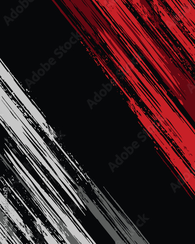 Abstract red and white grunge brush stroke texture background