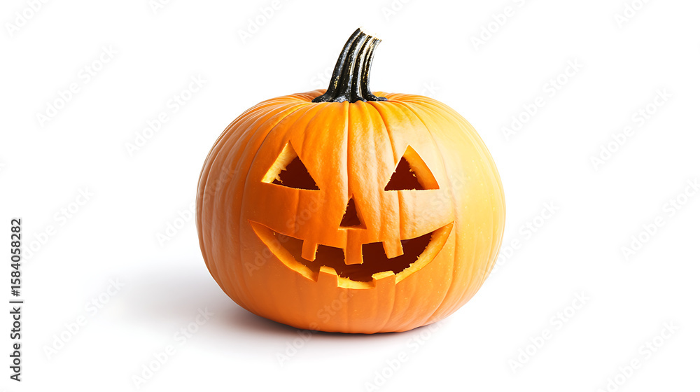 Fototapeta premium Halloween is a spooky celebration filled with costumes, pumpkins, and eerie fun. Children dress up as ghosts or monsters and go door-to-door for candy. Homes glow