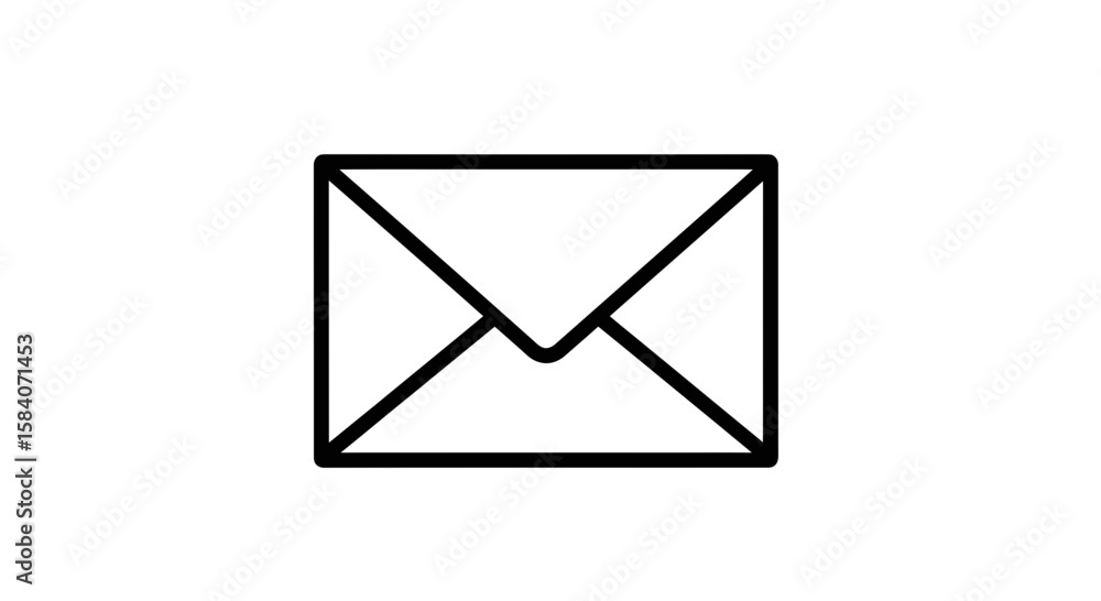 Vector simple outline of an envelope for email marketing and postal service design and digital communication needs Vector simple outline of an envelope for email marketing and postal service design and digital communication needs