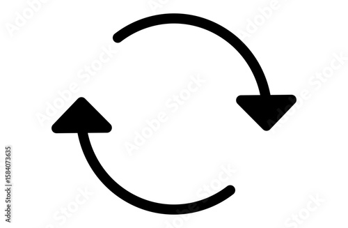 再読み込みのシンプルな線画のUIアイコン