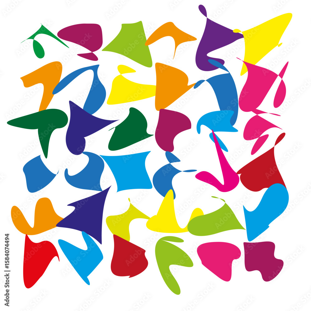 Obraz premium Abstract paint splashes. Colorful brush strokes. Dynamic art pattern. Vector creative background.